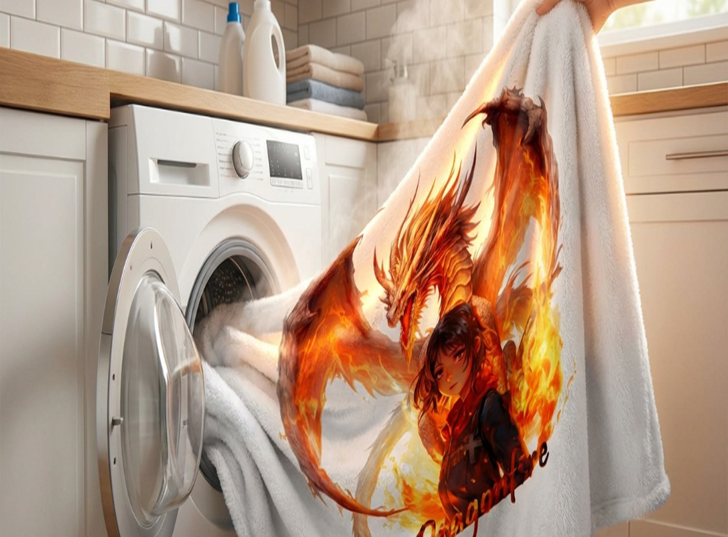 Unieke Vuur Draak, Anime Deken | Gooi deken