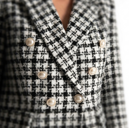 Zakelijke blazer voor dames met klassieke print | jasje Figl